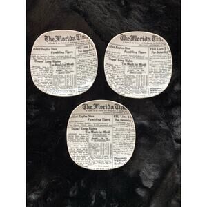 Vintage "The Florida Times" coasters, made in Japan, set of 3